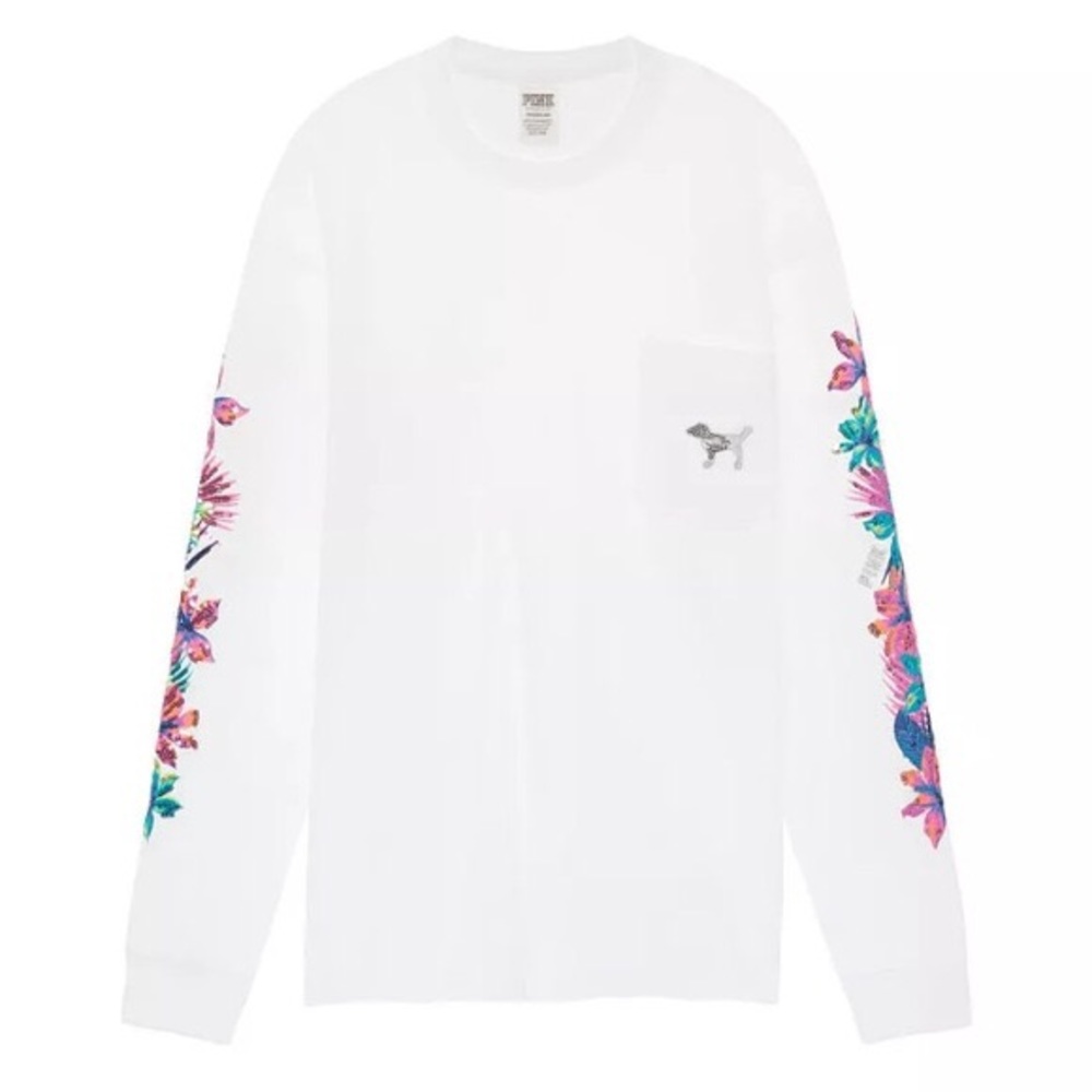 Victoria’s Secret pink floral bling shirt